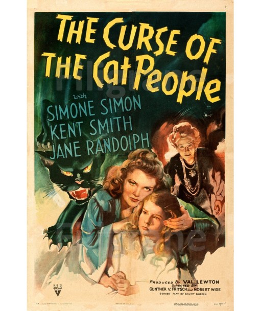 CINéMA CURSE of the CAT PEOPLE Rhpa-POSTER/REPRODUCTION d1 AFFICHE VINTAGE ou a consommer sur place