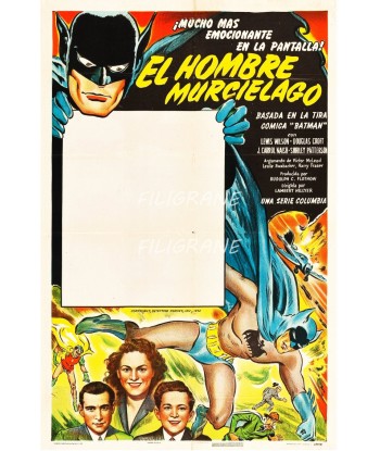 CINéMA EL HOMBRE MURCIELAGO Rogj-POSTER/REPRODUCTION d1 AFFICHE VINTAGE soldes