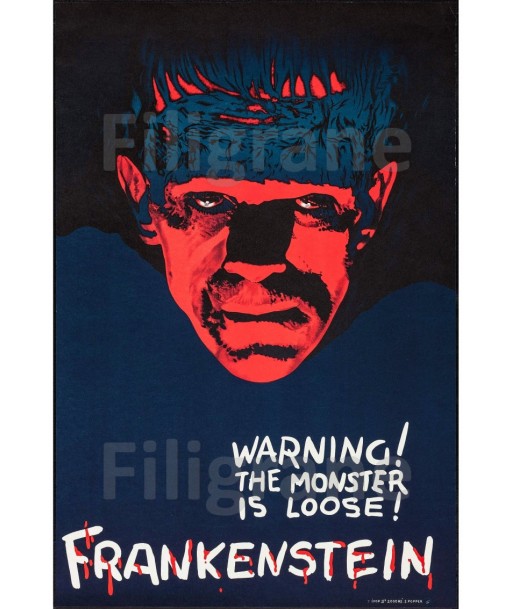 CINéMA FRANKENSTEIN Rrwx-POSTER/REPRODUCTION d1 AFFICHE VINTAGE le des métaux précieux