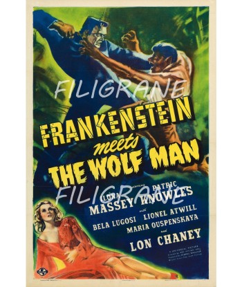 CINéMA FRANKENSTEIN THE WOLF MAN Rotg-POSTER/REPRODUCTION d1 AFFICHE VINTAGE l'évolution des habitudes 