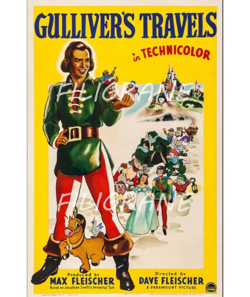 CINéMA GULLIVER'S TRAVELS Rkyn-POSTER/REPRODUCTION d1 AFFICHE VINTAGE Comparez plus de prix