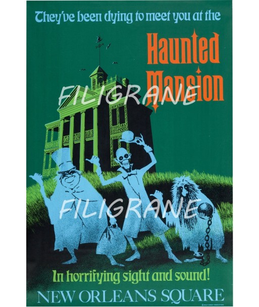 CINéMA HAUNTED MANSION  Rfep-POSTER/REPRODUCTION d1 AFFICHE VINTAGE livraison gratuite