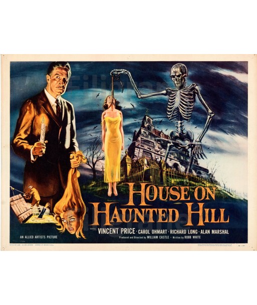 CINéMA HOUSE ON HAUNTED HILL Rmgz-POSTER/REPRODUCTION d1 AFFICHE VINTAGE chez Cornerstreet bien 