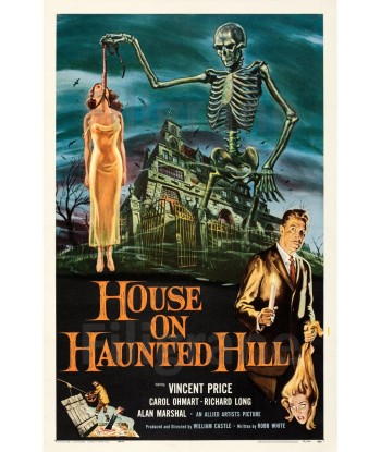 CINéMA HOUSE ON HAUNTED HILL Rvfl-POSTER/REPRODUCTION d1 AFFICHE VINTAGE prix