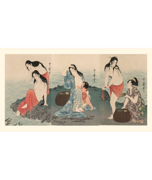 Les Pêcheuses d’Awabe de Utamaro | Reproduction Fine Art solde