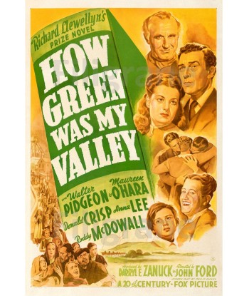 CINéMA HOW GREEN WAS MY VALLEY Rzwt-POSTER/REPRODUCTION d1 AFFICHE VINTAGE Les êtres humains sont 