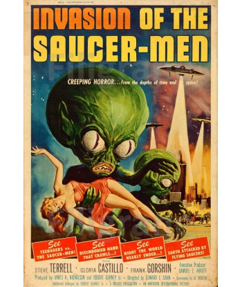 CINéMA INVASION of the SAUCER MEN Rqqg-POSTER/REPRODUCTION d1 AFFICHE VINTAGE est présent 