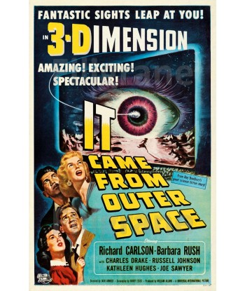 CINéMA IT CAME FROM OUTER SPACE Rsio-POSTER/REPRODUCTION d1 AFFICHE VINTAGE plus qu'un jeu 