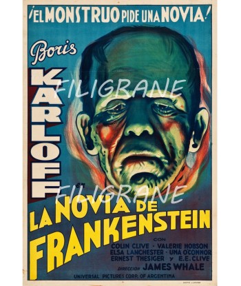 CINéMA LA NOVIA de FRANKENSTEIN Rznc-POSTER/REPRODUCTION d1 AFFICHE VINTAGE shop