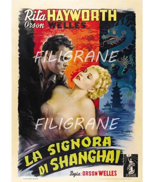 CINéMA LA SIGNORA di SHANGHAÏ  Rwgt-POSTER/REPRODUCTION d1 AFFICHE VINTAGE à prix réduit toute l'année