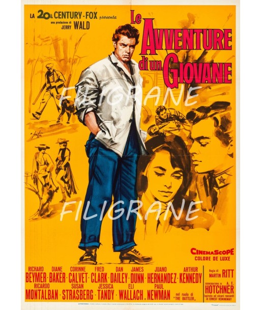 CINéMA LE AVVENTURE di un GIOVANE Ruvt-POSTER/REPRODUCTION d1 AFFICHE VINTAGE livraison et retour toujours gratuits