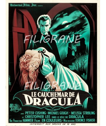 CINéMA LE CAUCHEMAR de DRACULA Rubn-POSTER/REPRODUCTION d1 AFFICHE VINTAGE les ligaments