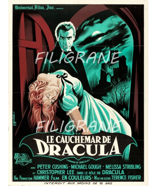 CINéMA LE CAUCHEMAR de DRACULA Rubn-POSTER/REPRODUCTION d1 AFFICHE VINTAGE les ligaments