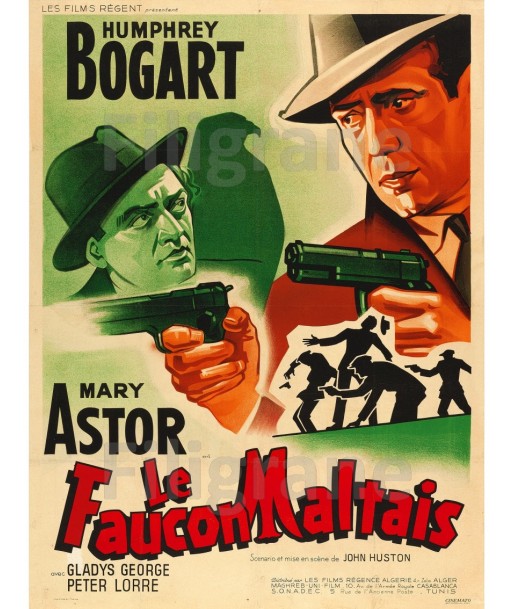 CINéMA LE FAUCON MALTAIS Rlml-POSTER/REPRODUCTION d1 AFFICHE VINTAGE est présent 