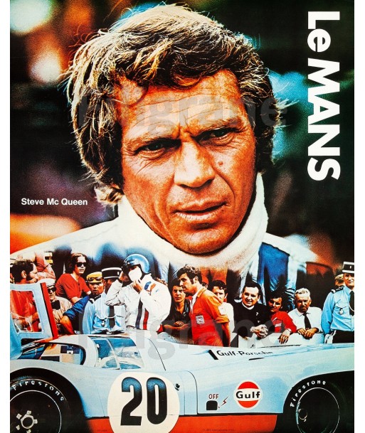 CINéMA LE MANS STEVE Mc QUEEN Rrlc-POSTER/REPRODUCTION d1 AFFICHE VINTAGE l'évolution des habitudes 