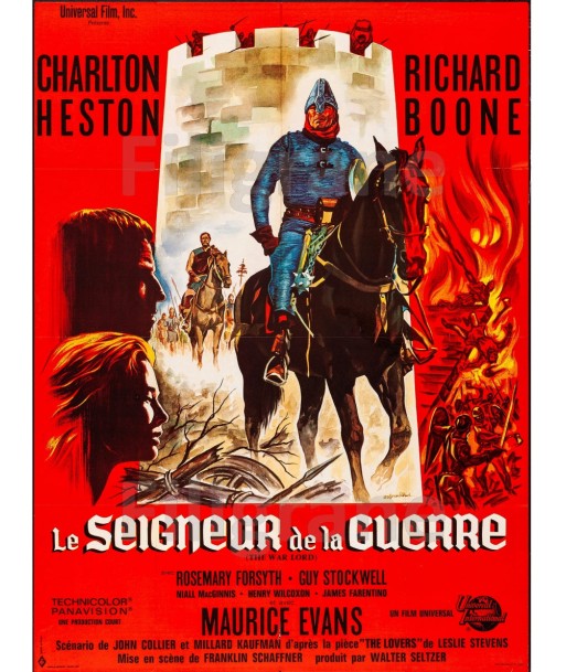 CINéMA LE SEIGNEUR de la GUERRE Rfor-POSTER/REPRODUCTION d1 AFFICHE VINTAGE Véritable concentré