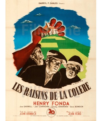 CINéMA LES RAISINS de la COLèRE Rvlk-POSTER/REPRODUCTION d1 AFFICHE VINTAGE le concept de la Pate a emporter 