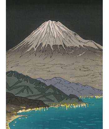 Estampe Japonaise de Okada Koichi | Mont Fuji vu de Nihondaira la nuit 2023