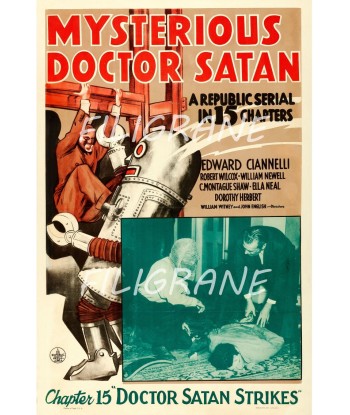 CINéMA MYSTERIOUS DOCTOR SATAN Redc-POSTER/REPRODUCTION d1 AFFICHE VINTAGE Faites des économies