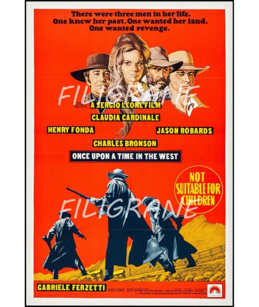 CINéMA ONCE UPON a TIME in WEST Rffw-POSTER/REPRODUCTION d1 AFFICHE VINTAGE meilleur choix