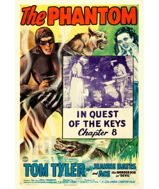 CINéMA PHANTOM IN QUEST OF KEYS Rdtp-POSTER/REPRODUCTION d1 AFFICHE VINTAGE de pas cher