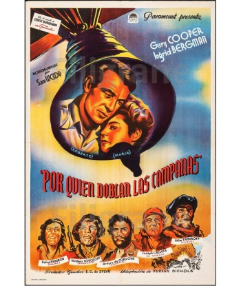 CINéMA POR QUIEN DOBLAN CAMPANAS Rhqx-POSTER/REPRODUCTION d1 AFFICHE VINTAGE offre 