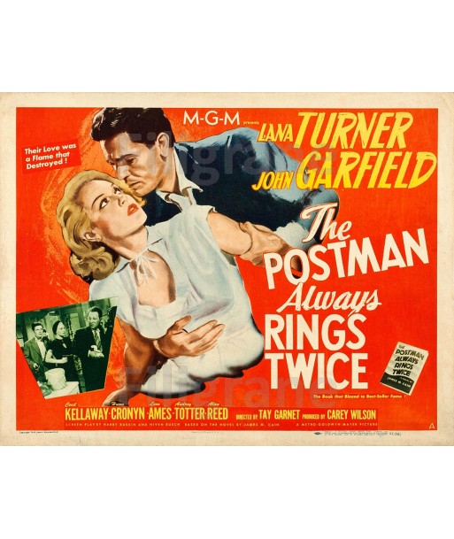 CINéMA POSTMAN ALWAYS RINGS TWICE Rwqv-POSTER/REPRODUCTION d1 AFFICHE VINTAGE pas cheres