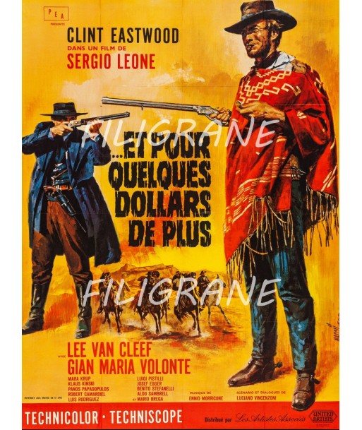 CINéMA POUR QUELQUES DOLLARS PLUS Rgrh-POSTER/REPRODUCTION d1 AFFICHE VINTAGE 2024