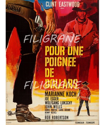 CINéMA POUR UNE POIGNéE DOLLARS Rgbo-POSTER/REPRODUCTION d1 AFFICHE VINTAGE sur le site 