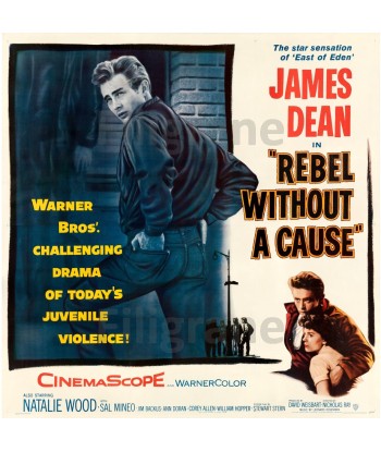 CINéMA REBEL WITHOUT a CAUSE Rlqy-POSTER/REPRODUCTION d1 AFFICHE VINTAGE sur le site 