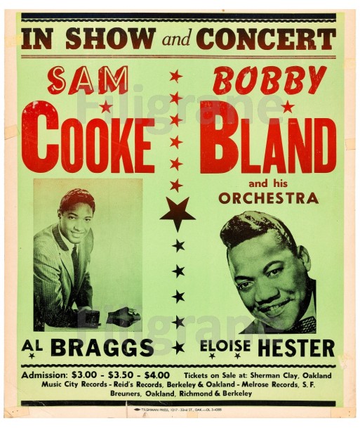 CINéMA SAM COOKE BOBBY BLAND Rdzo-POSTER/REPRODUCTION d1 AFFICHE VINTAGE pas cher