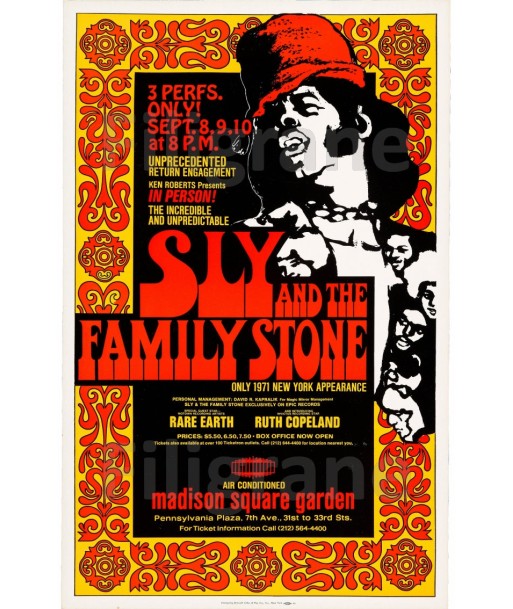 CINéMA SLY and the FAMILY STONE Ronb-POSTER/REPRODUCTION d1 AFFICHE VINTAGE de la marque