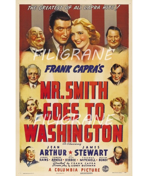 CINéMA SMITH GOES to WASHINGTON Rmiw-POSTER/REPRODUCTION d1 AFFICHE VINTAGE pour bénéficier 