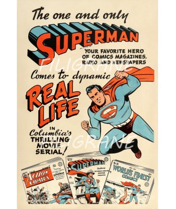 CINéMA SUPERMAN REAL LIFE Rcao-POSTER/REPRODUCTION d1 AFFICHE VINTAGE Le MVP de beaucoup