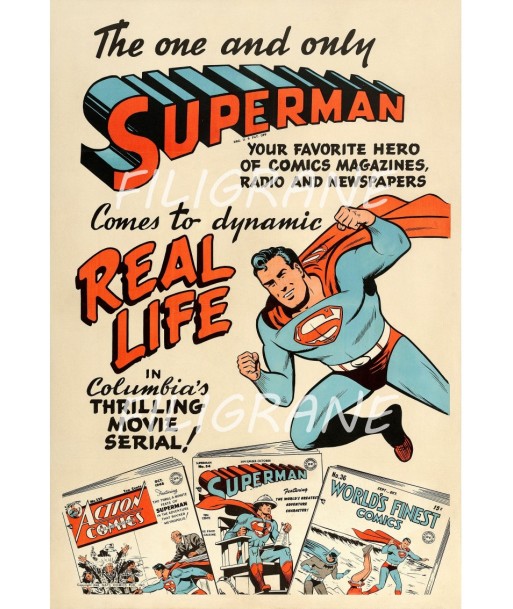 CINéMA SUPERMAN REAL LIFE Rcao-POSTER/REPRODUCTION d1 AFFICHE VINTAGE Le MVP de beaucoup