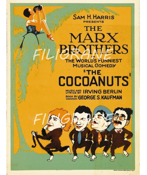 CINéMA THE COCOANUTS  Rogv-POSTER/REPRODUCTION d1 AFFICHE VINTAGE de France