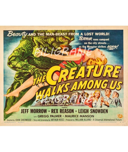 CINéMA THE CREATUREWALKS AMONG US Rqfo-POSTER/REPRODUCTION d1 AFFICHE VINTAGE Venez découvrir notre 