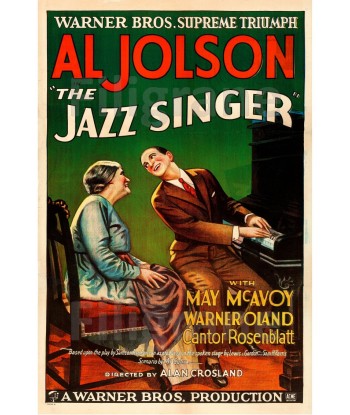 CINéMA THE JAZZ SINGER AL JOLSON Rrks-POSTER/REPRODUCTION d1 AFFICHE VINTAGE d'Europe débarque