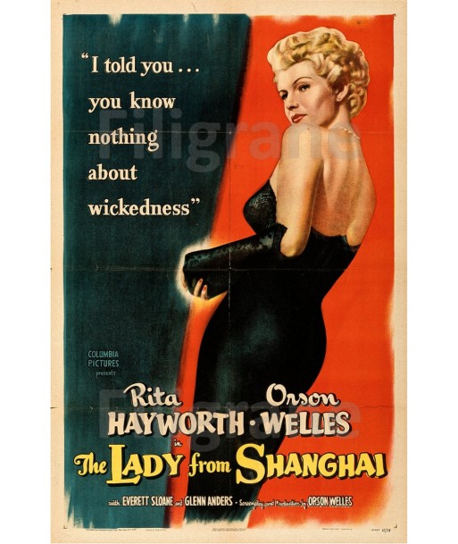 CINéMA THE LADY from SHANGHAÏ Rpax-POSTER/REPRODUCTION d1 AFFICHE VINTAGE chez Cornerstreet bien 