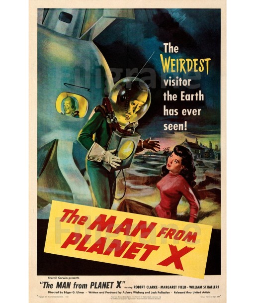 CINéMA THE MAN from PLANET X Rdvn-POSTER/REPRODUCTION d1 AFFICHE VINTAGE Pour