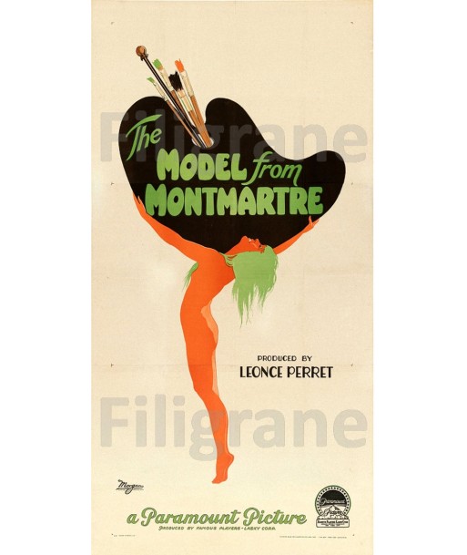 CINéMA THE MODEL from MONTMARTRE Rcqr-POSTER/REPRODUCTION d1 AFFICHE VINTAGE votre