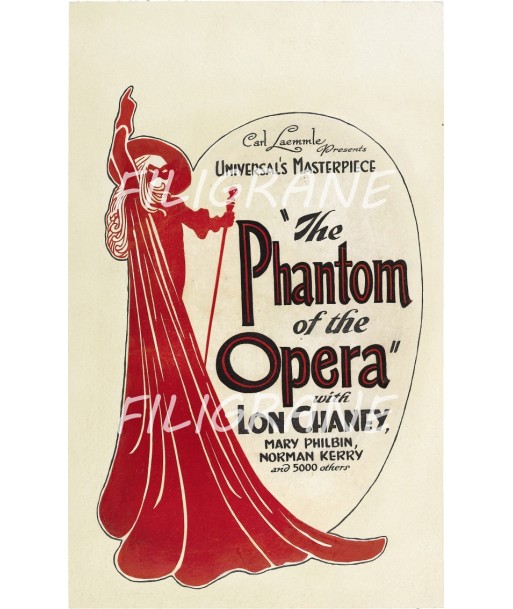 CINéMA THE PHANTOM of the OpéRA Rujw-POSTER/REPRODUCTION d1 AFFICHE VINTAGE français