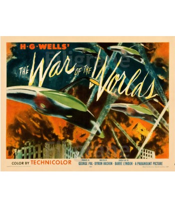 CINéMA THE WAR of the WORLDS Rreu-POSTER/REPRODUCTION d1 AFFICHE VINTAGE pas chere