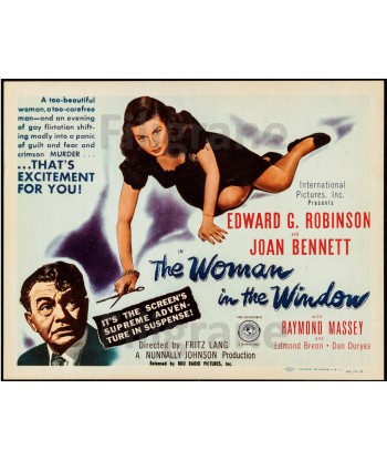 CINéMA The WOMAN in the WINDOW Rhxt-POSTER/REPRODUCTION d1 AFFICHE VINTAGE acheter