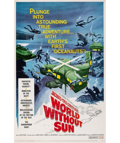 CINéMA WORLD WITHOUT SUN Rswh-POSTER/REPRODUCTION d1 AFFICHE VINTAGE Dans la société mordern