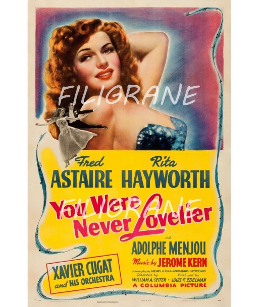 CINéMA YOU WERE NEVER LOVELIER Rqrw-POSTER/REPRODUCTION d1 AFFICHE VINTAGE solde