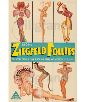 CINéMA ZIEGFELD FOLLIES Rksq-POSTER/REPRODUCTION d1 AFFICHE VINTAGE Paris Déstockage Promo