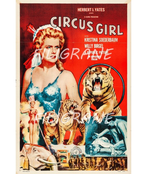 CIRCUS GIRL FILM Rnwe-POSTER/REPRODUCTION d1 AFFICHE VINTAGE des créatures d'habitude