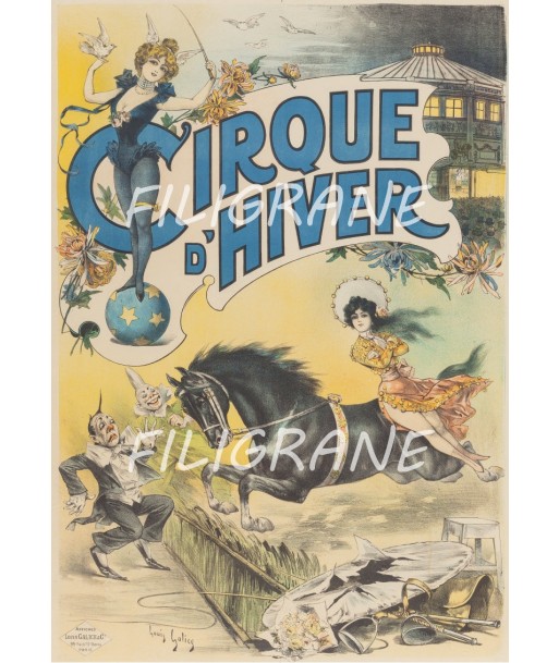 CIRQUE D'HIVER Ryry-POSTER/REPRODUCTION d1 AFFICHE VINTAGE la livraison gratuite