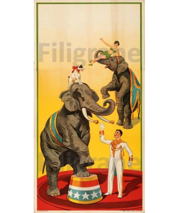 CIRQUE éLéPHANT Rzcl-POSTER/REPRODUCTION d1 AFFICHE VINTAGE à prix réduit toute l'année